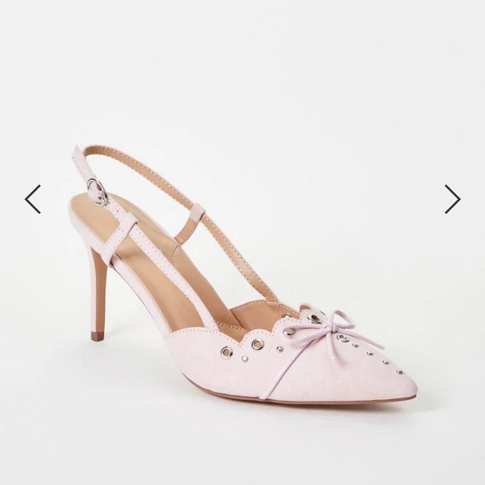 Pink Slingback Heels with Bow, Tony Bianco style